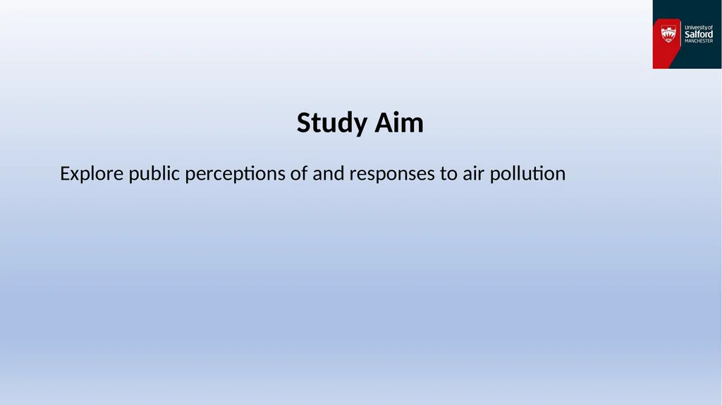 Air Pollution Perceptions and Responses: A - slide 3 of 14