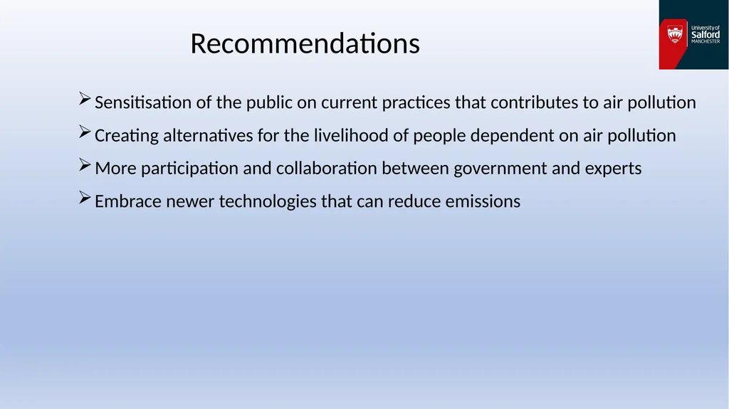 Air Pollution Perceptions and Responses: A - slide 12 of 14