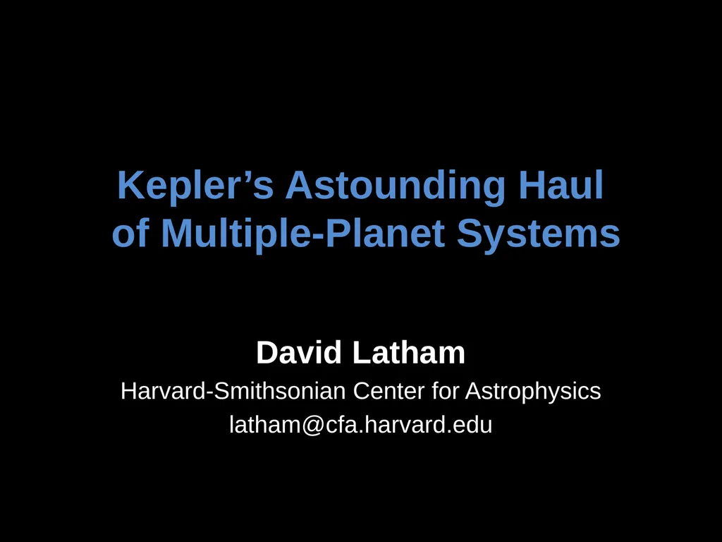 Kepler’s Astounding Haul of Multiple-Planet - slide 1 of 7