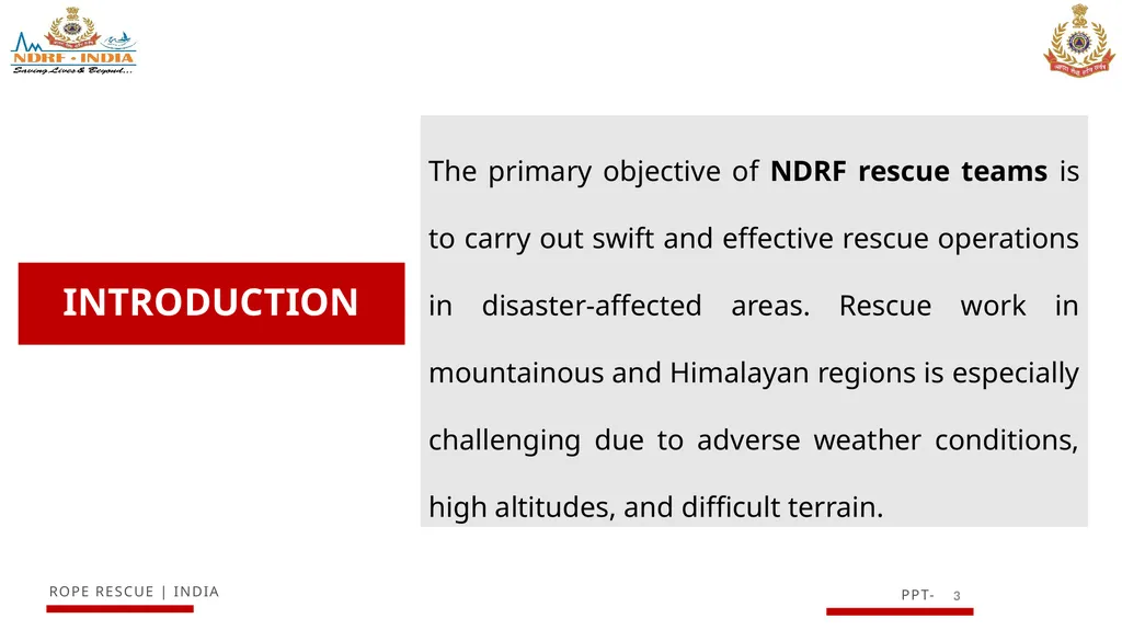 KNOWLEDGE OF MOUNTAIN AND SNOW RESCUE IN HIGH - slide 3 of 29