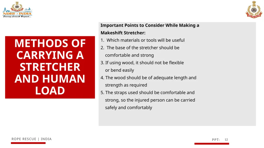 KNOWLEDGE OF MOUNTAIN AND SNOW RESCUE IN HIGH - slide 12 of 29
