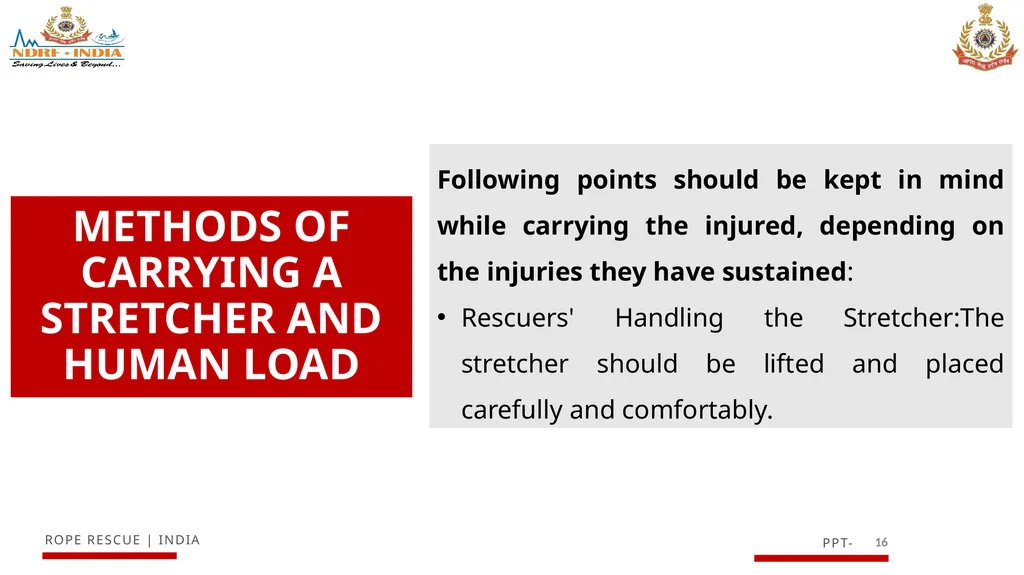 KNOWLEDGE OF MOUNTAIN AND SNOW RESCUE IN HIGH - slide 16 of 29