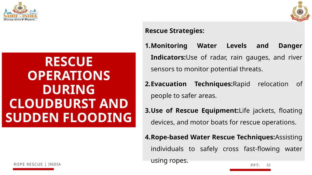KNOWLEDGE OF MOUNTAIN AND SNOW RESCUE IN HIGH - slide 23 of 29