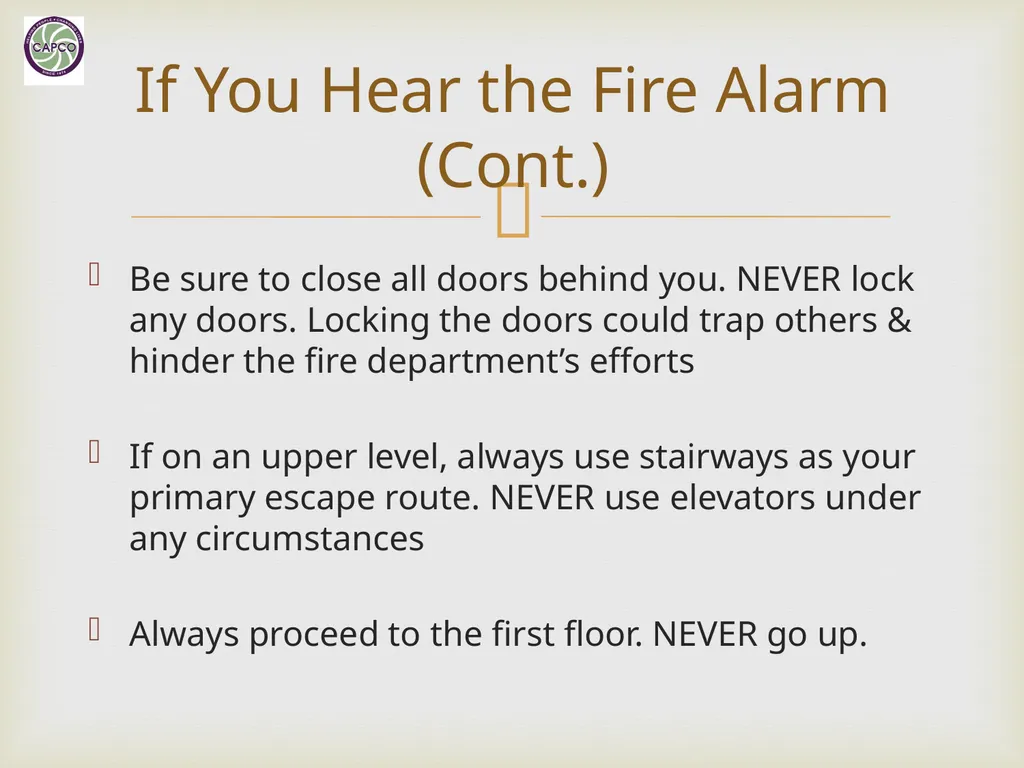 Fire Safety Training CAPCO Loss Prevention & - slide 14 of 24