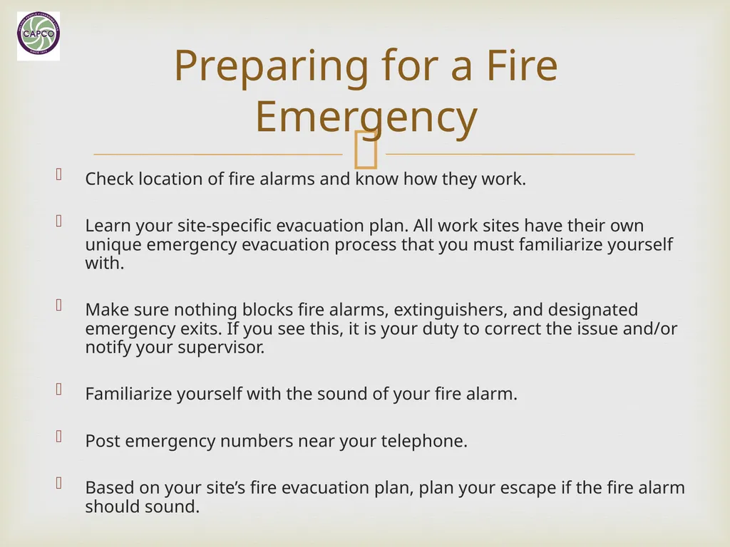 Fire Safety Training CAPCO Loss Prevention & - slide 10 of 24