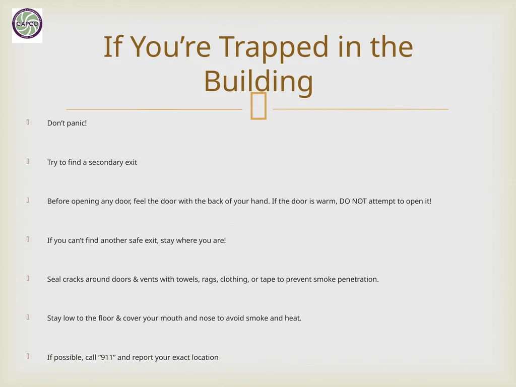 Fire Safety Training CAPCO Loss Prevention & - slide 15 of 24