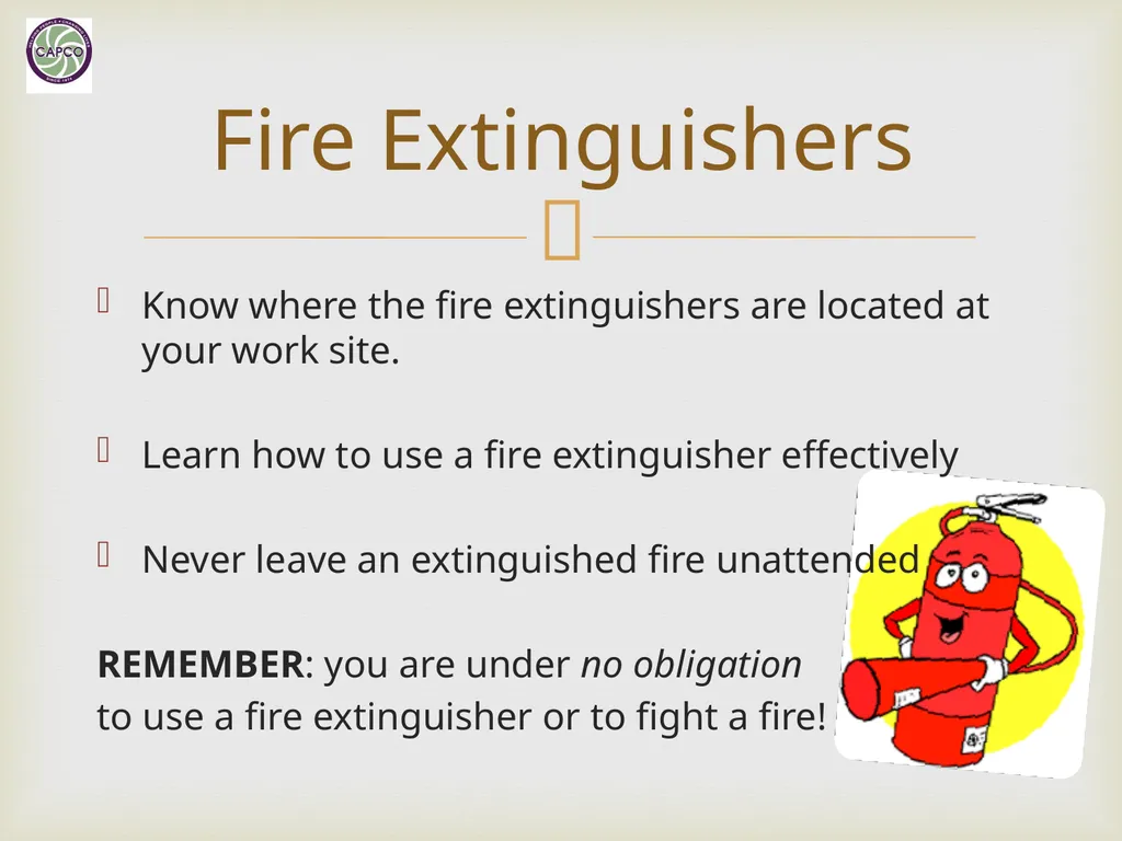 Fire Safety Training CAPCO Loss Prevention & - slide 18 of 24