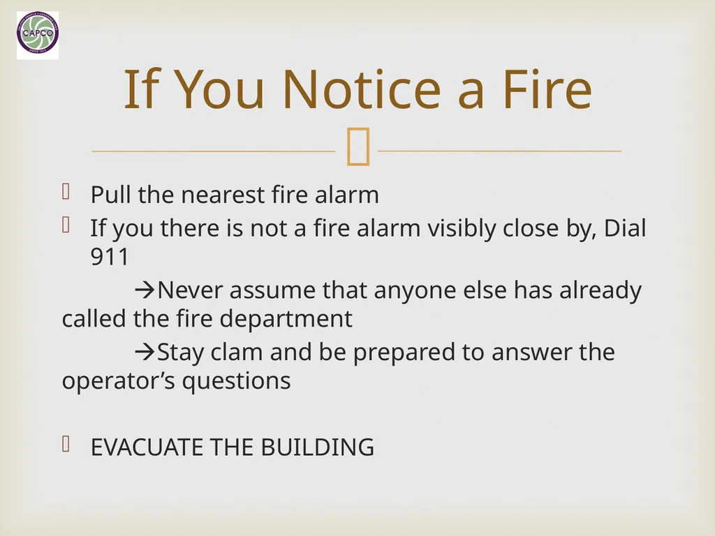 Fire Safety Training CAPCO Loss Prevention & - slide 12 of 24