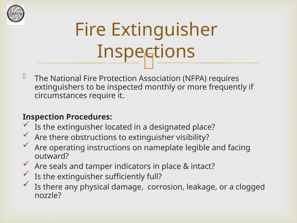 Fire Safety Training CAPCO Loss Prevention & - slide 23 of 24