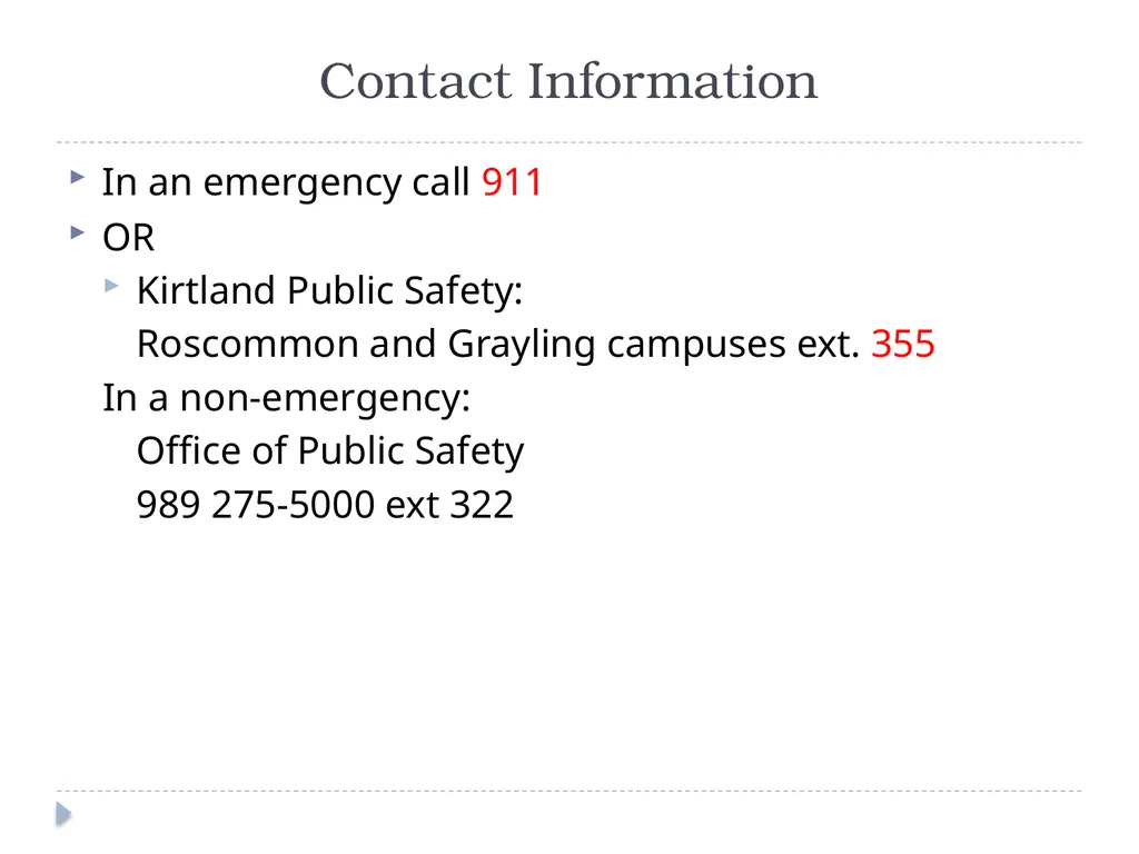 Procedures for Fire Safety and Evacuation Why - slide 17 of 17