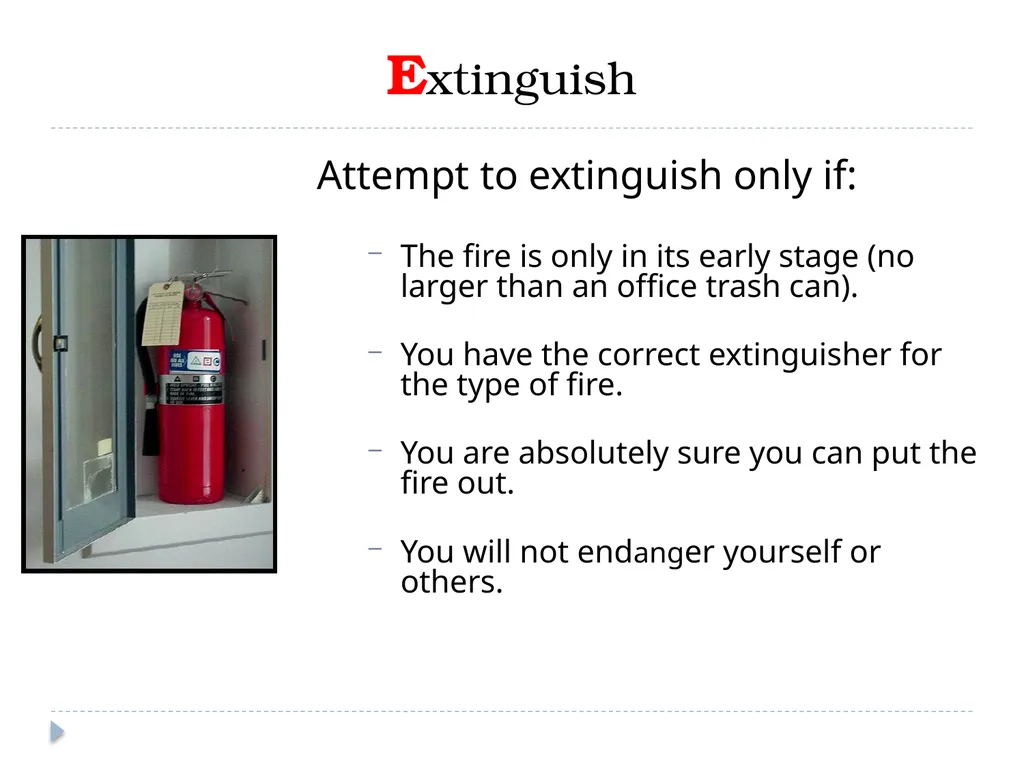 Procedures for Fire Safety and Evacuation Why - slide 13 of 17