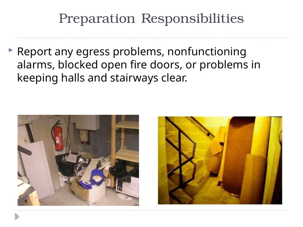 Procedures for Fire Safety and Evacuation Why - slide 6 of 17