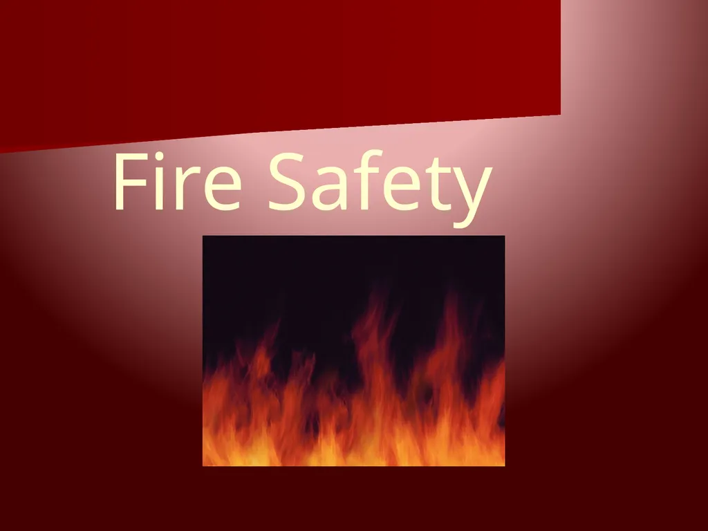 Fire Safety Chemistry of Fire Fire burns because - slide 1 of 9