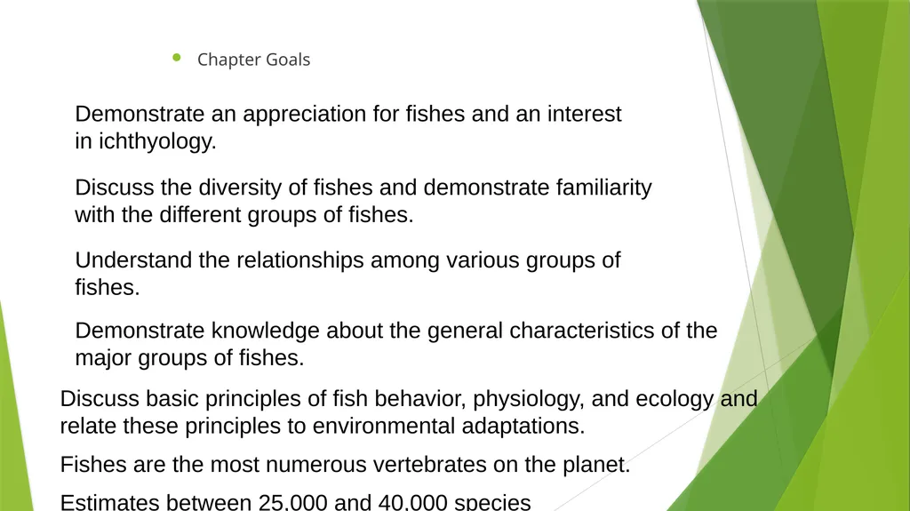 Chapter Goals Demonstrate an appreciation for