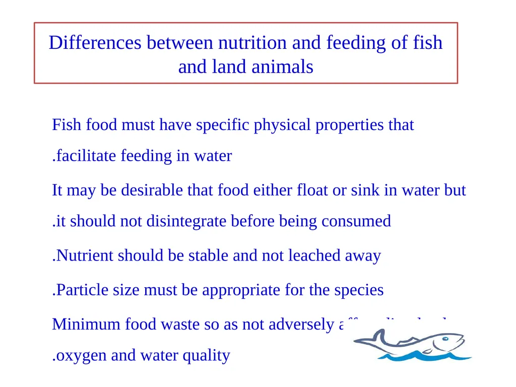 Fish nutrition in aquaculture Fish nutrition in - slide 4 of 19