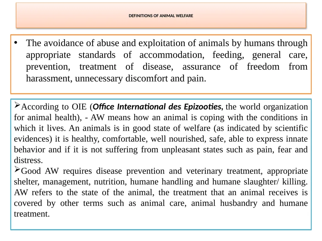 UNIT-5 ANIMAL WELFARE By- Dr. MAMTA Assistant - slide 6 of 15