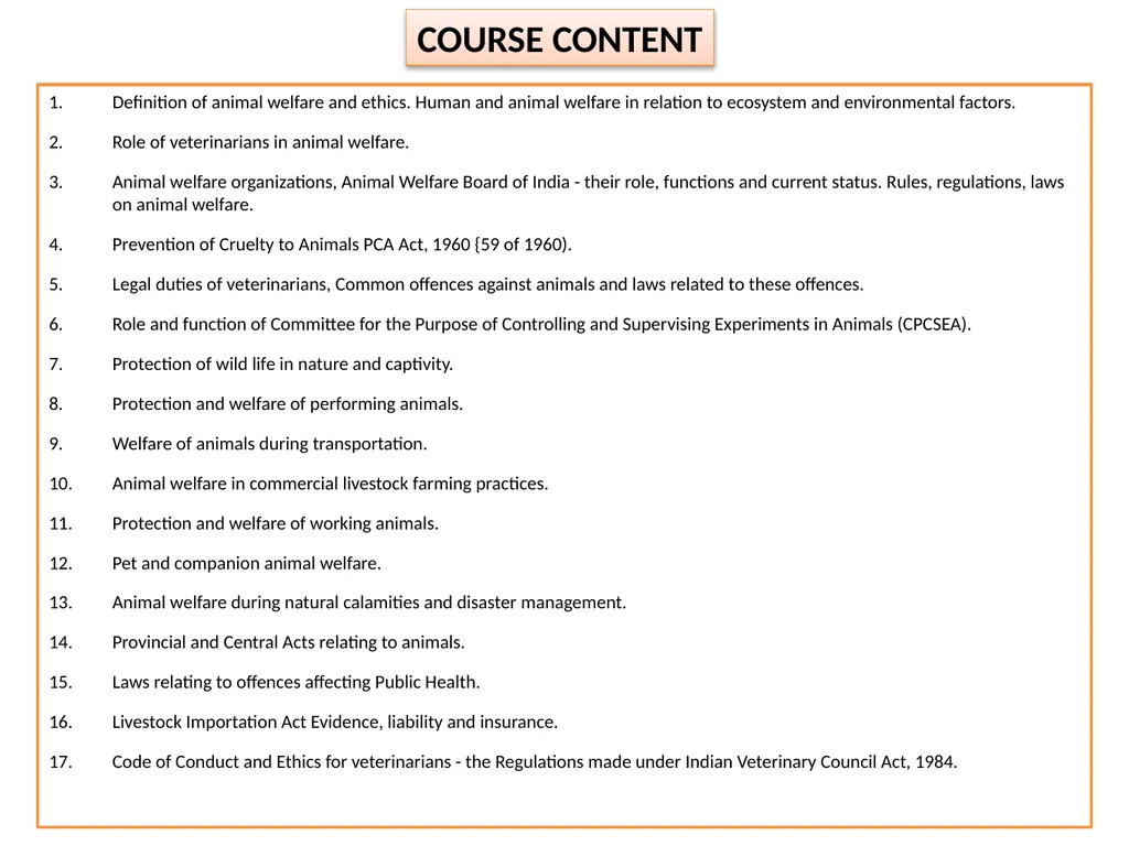 UNIT-5 ANIMAL WELFARE By- Dr. MAMTA Assistant - slide 2 of 15