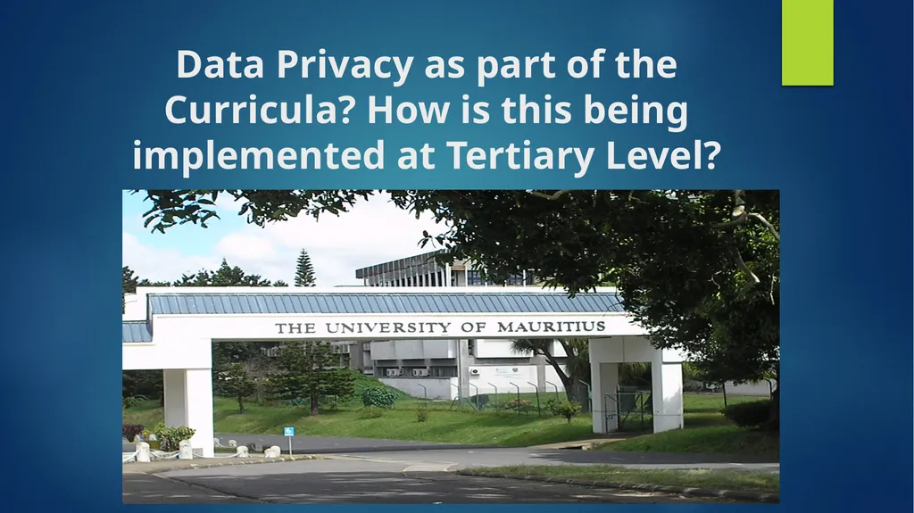 “DATA PROTECTION FOR THE YOUTH” Presented by: Me - slide 2 of 25