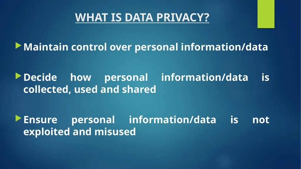“DATA PROTECTION FOR THE YOUTH” Presented by: Me - slide 4 of 25