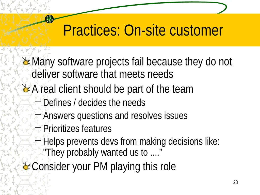 A little Software Engineering: Agile Software - slide 23 of 41