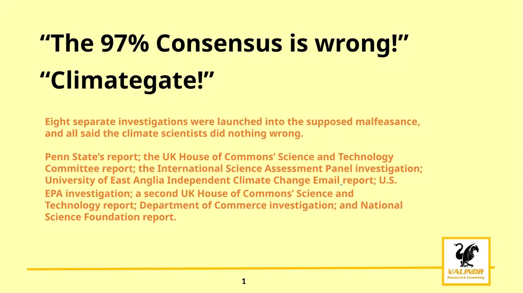 Climate Change Myths and Realities “Warming has - slide 6 of 6
