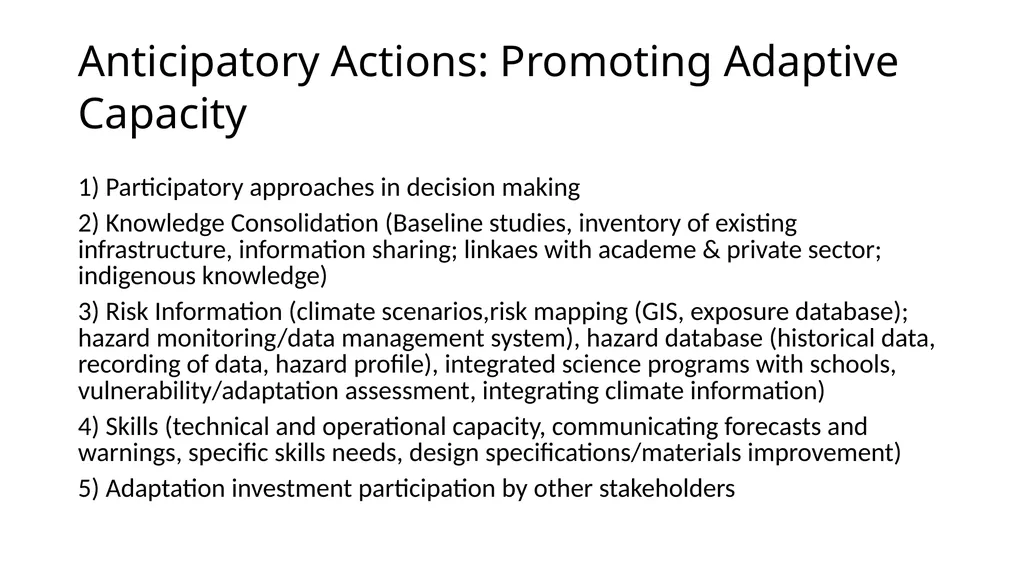 Adaptation in Climate Change and Infrastructure - slide 10 of 14