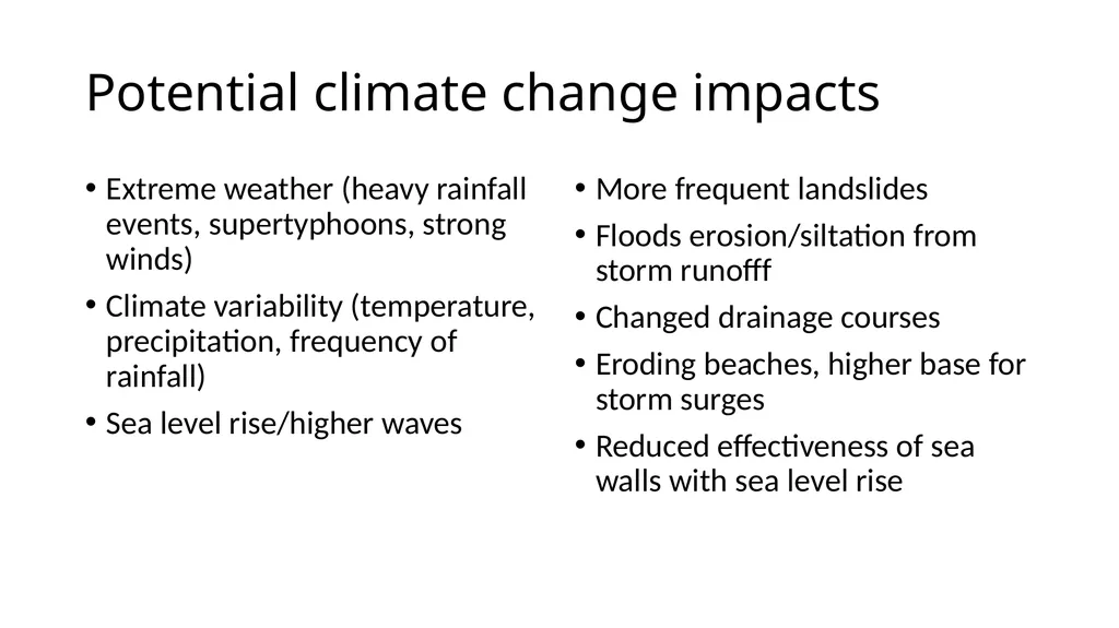 Adaptation in Climate Change and Infrastructure - slide 4 of 14