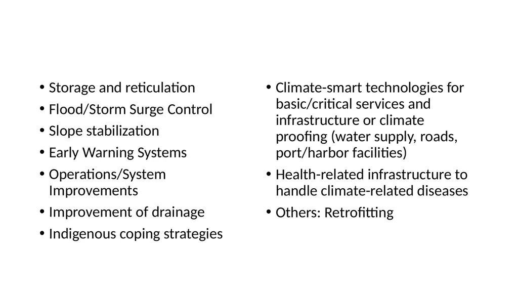 Adaptation in Climate Change and Infrastructure - slide 14 of 14