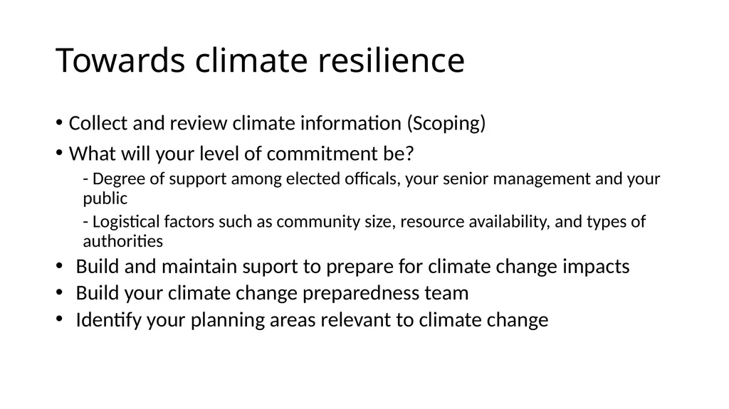 Adaptation in Climate Change and Infrastructure - slide 12 of 14