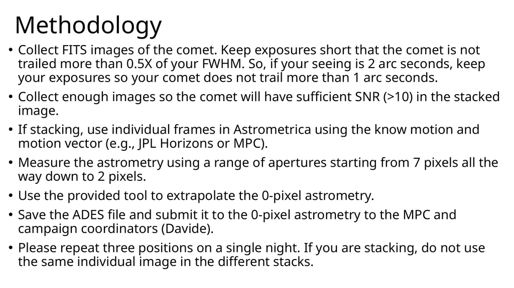 Comet Campaign Overview Dr. James Bauer, PDS SBN - slide 16 of 16