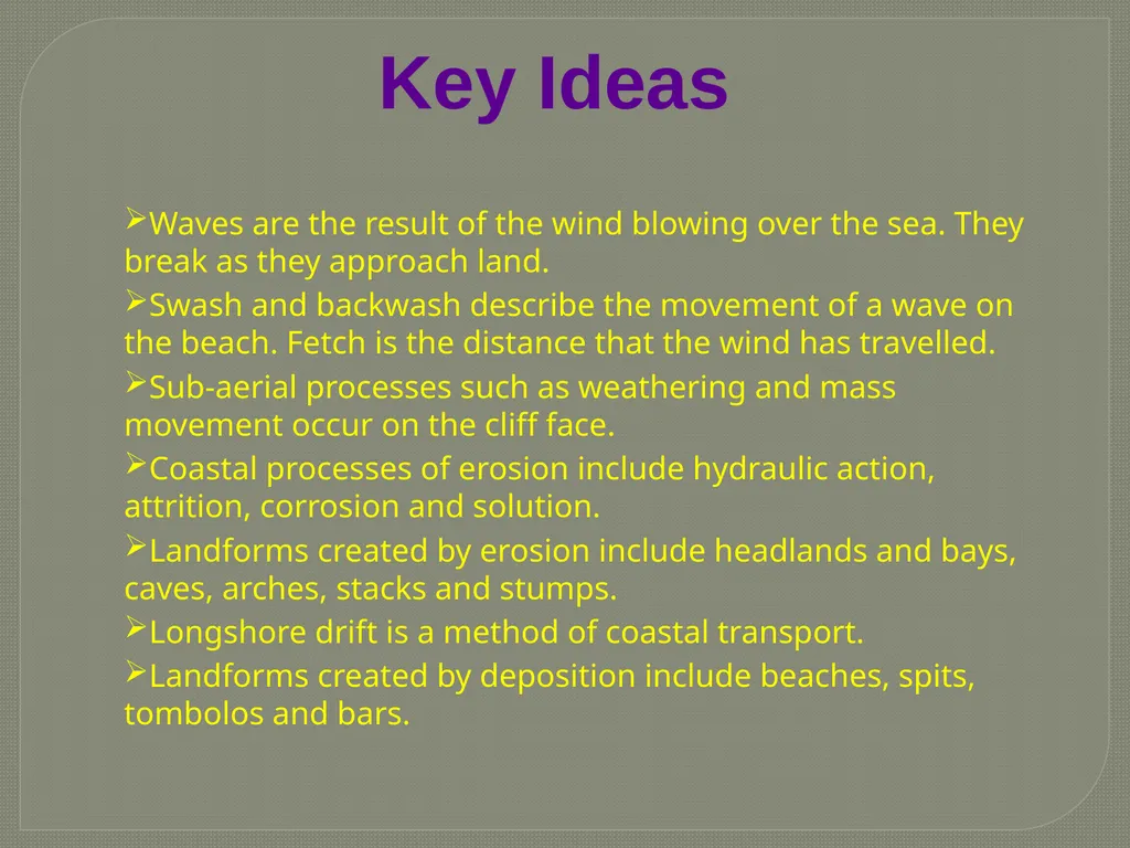 Coastal Processes and Landforms How do waves - slide 18 of 18