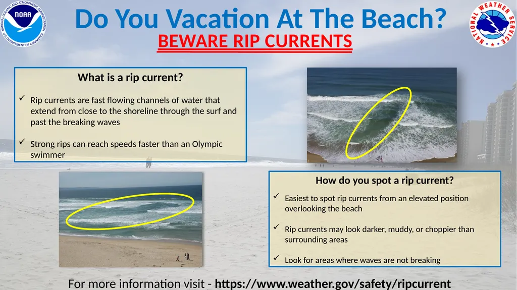 Do You Vacation At The Beach? BEWARE RIP CURRENTS - slide 1 of 2