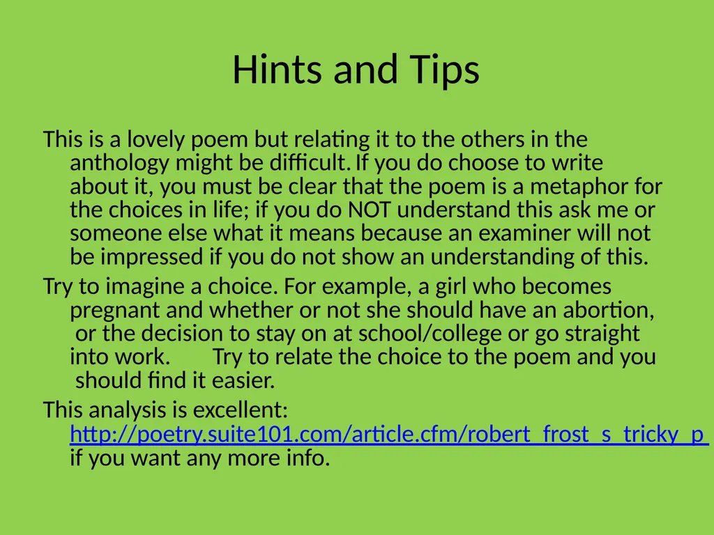 The Road Not Taken By Robert Frost About the Poet - slide 15 of 16