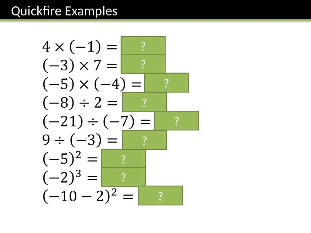 Year 7 Negative Numbers Dr J Frost - slide 11 of 19