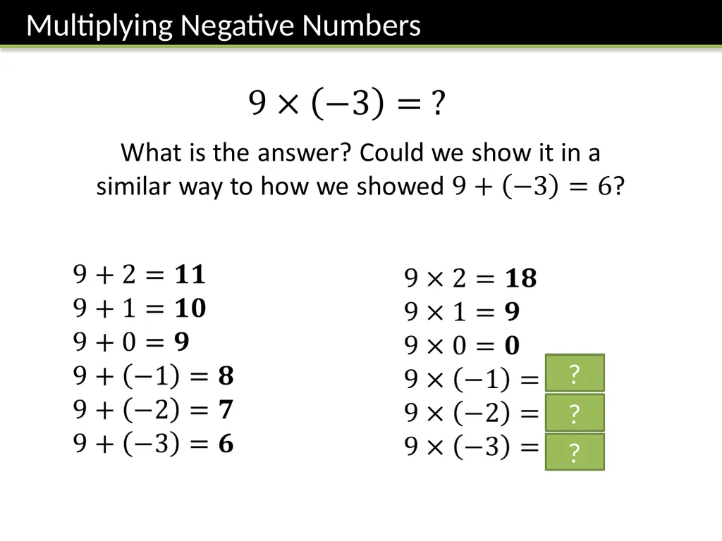 Year 7 Negative Numbers Dr J Frost - slide 9 of 19