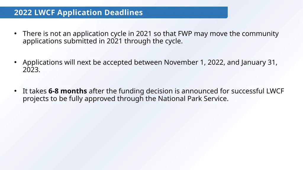 Montana Outdoor Recreation Grant Programs *Amounts - slide 5 of 6