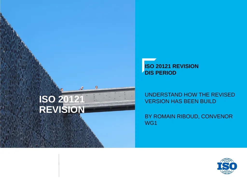 ISO 20121 revision DIS period ISO 20121 revision