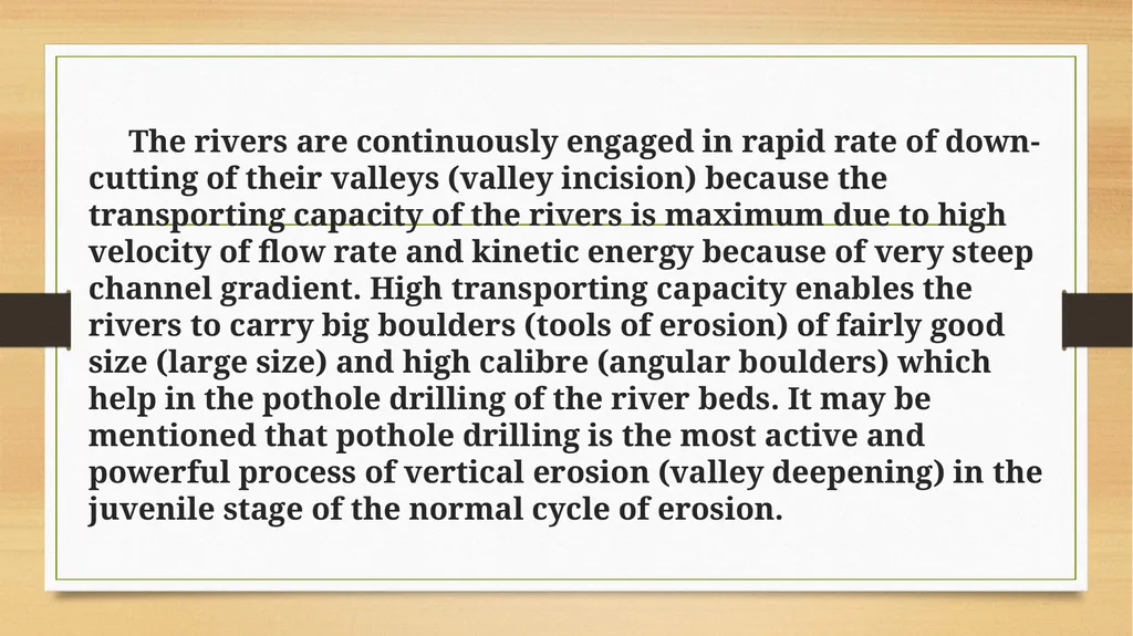 APPLIED GEOMORPHOLOGY - UNIT : IV CYCLE OF EROSION - slide 9 of 23