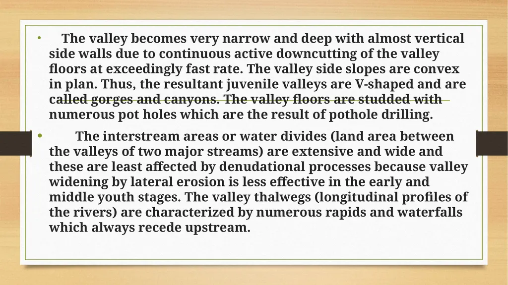 APPLIED GEOMORPHOLOGY - UNIT : IV CYCLE OF EROSION - slide 10 of 23