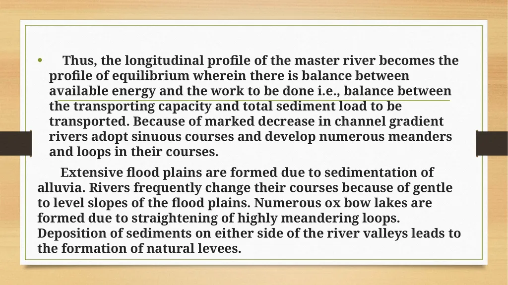 APPLIED GEOMORPHOLOGY - UNIT : IV CYCLE OF EROSION - slide 16 of 23
