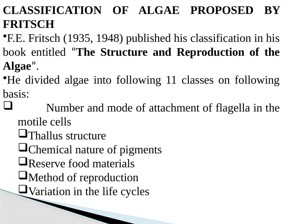 Algae An alga (singular for algae) is a plant-like - slide 30 of 37