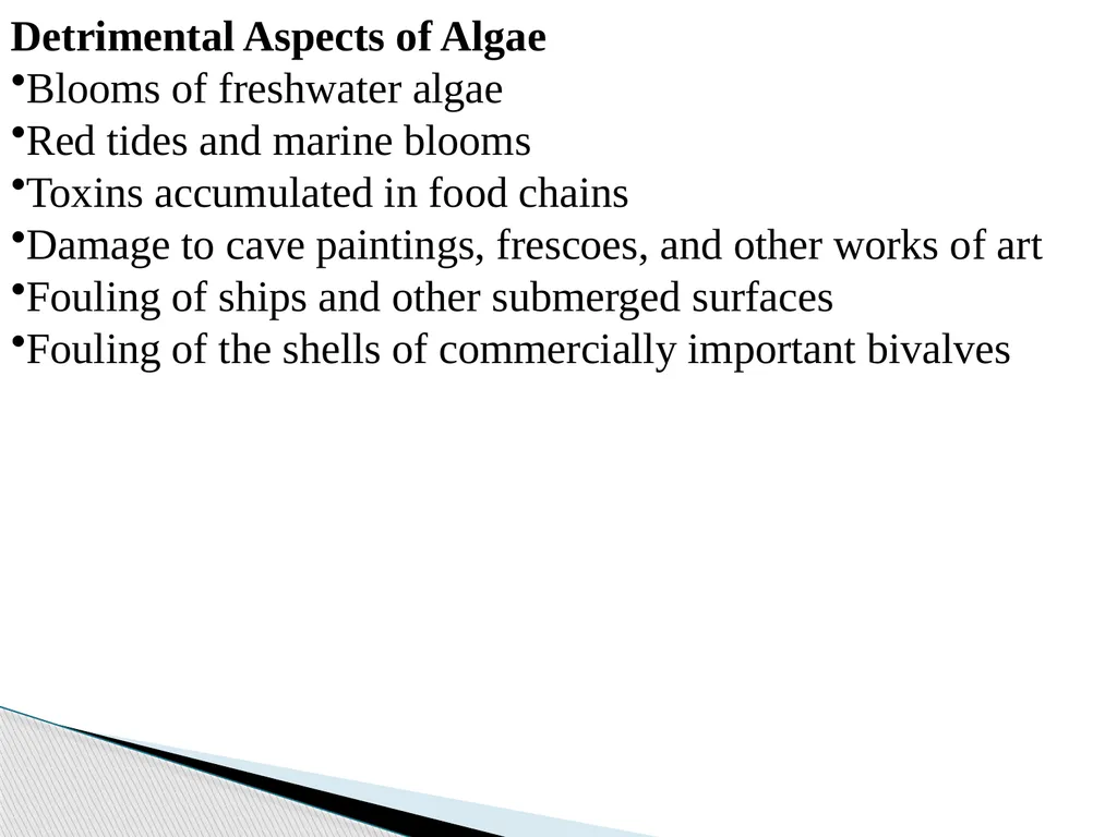 Algae An alga (singular for algae) is a plant-like - slide 36 of 37