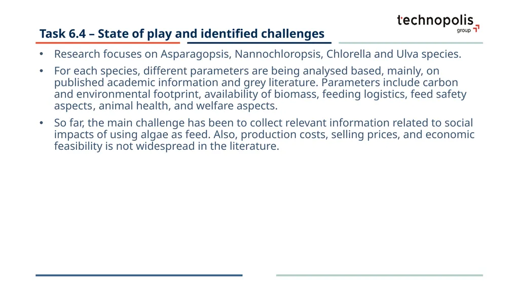 Work Package 6: Role of algae in sustainable food - slide 4 of 4