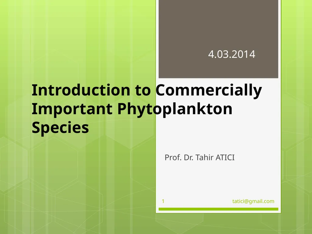 Introduction to Commercially Important - slide 1 of 22