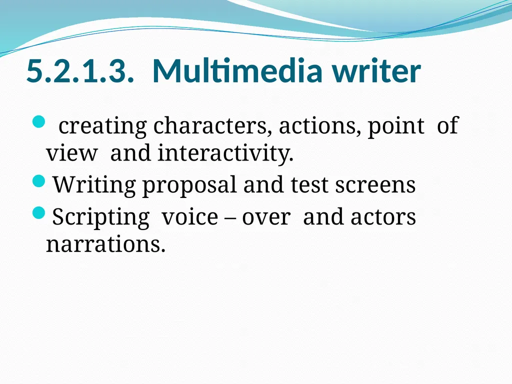 Unit- 5 5.1 Multimedia and Internet 5.1.1 . Client - slide 21 of 33