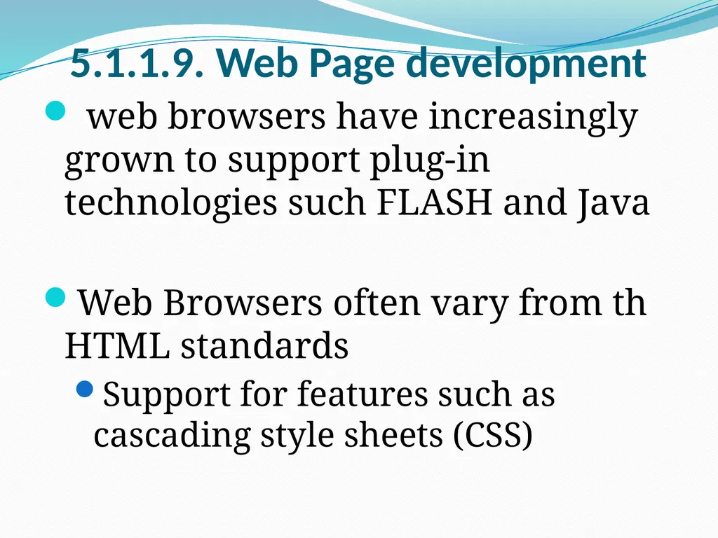 Unit- 5 5.1 Multimedia and Internet 5.1.1 . Client - slide 13 of 33
