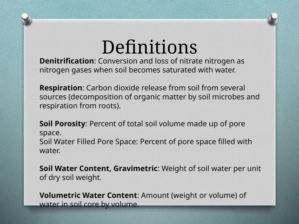 Soil Respiration Unit: Soil Science Objectives - slide 7 of 15