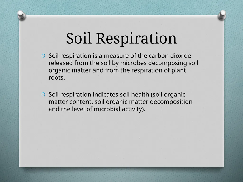 Soil Respiration Unit: Soil Science Objectives - slide 3 of 15