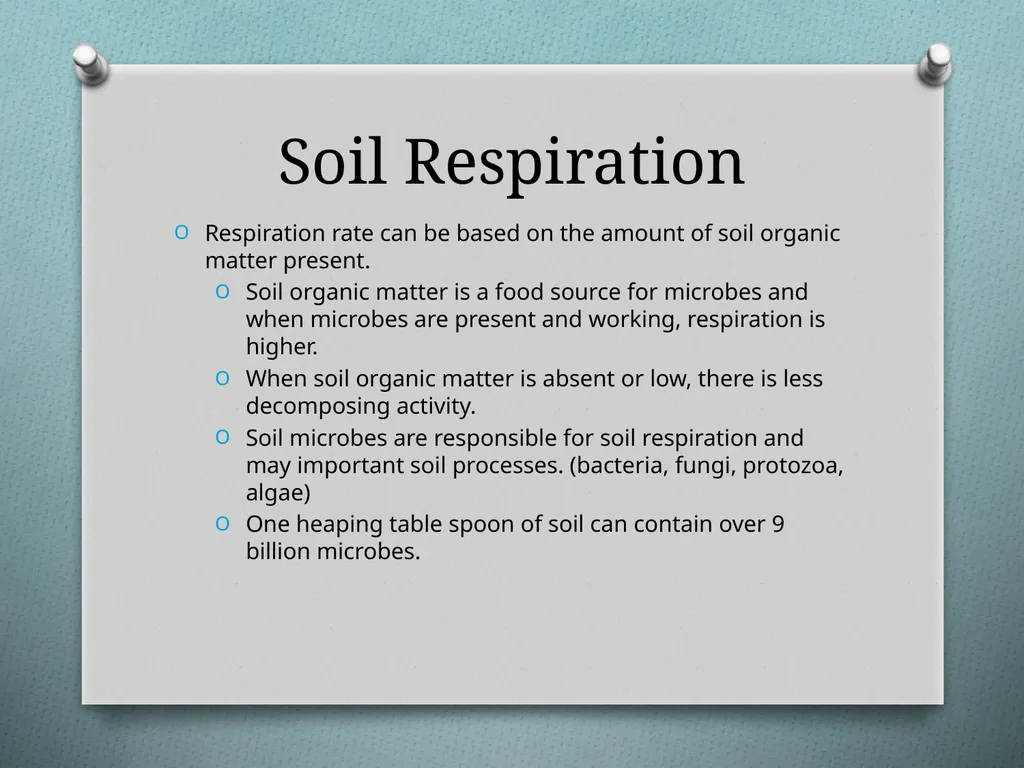 Soil Respiration Unit: Soil Science Objectives - slide 4 of 15