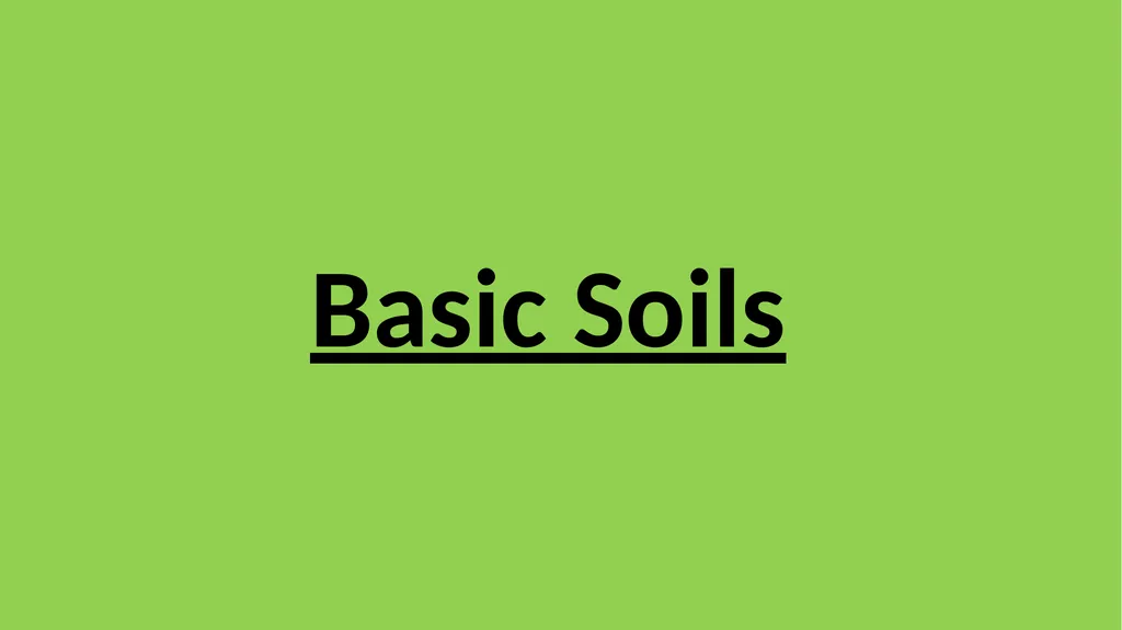 Basic Soils What is Soil? Comprised of solids - slide 1 of 12
